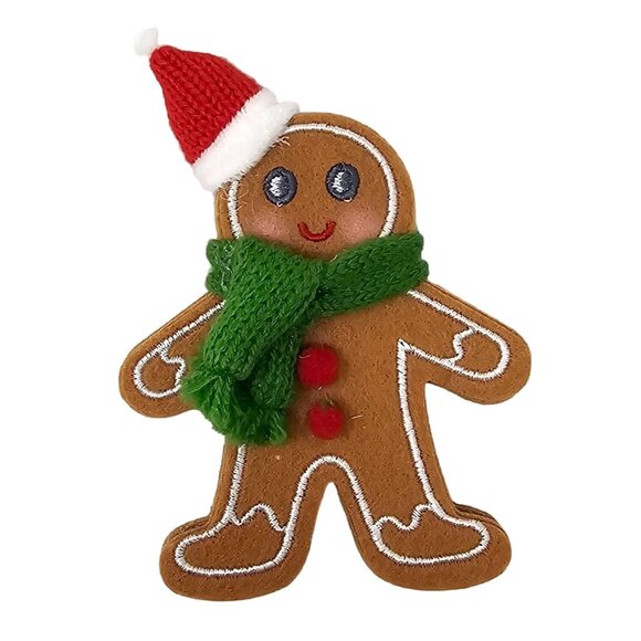 Simple Milk and Gingerbread Cookie Fabric Christmas Holiday Party Decor - Picture 3 of 4